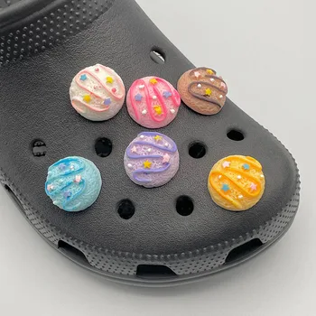 Нови дизайнерски игли с 3D-имитация на сладолед за децата сабо Crocs Сладко Jibz Charm Бижута за обувки За тапочек Аксесоари САМ
