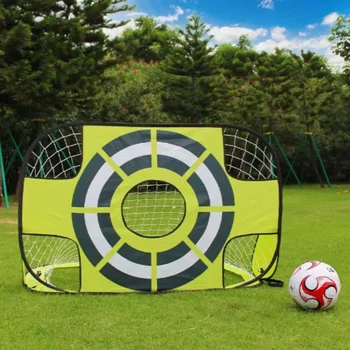 Футбол порта на Преносим футболна цел за футболна мрежа, сгъваема врата, Ударопрочная трева за футболни тренировки и упражнения