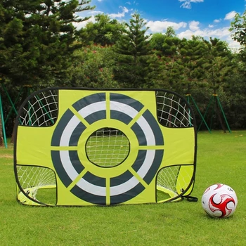 Футбол порта на 3 В 1 с плъзгаща преносим мрежа за футболна врата, комплект за детска градина на тренажор, играчка за помещения и на улицата