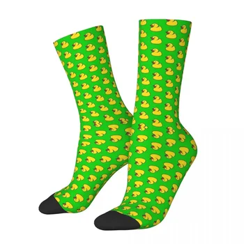 Гумена уточка в ярко-зелени чорапи Harajuku, абсорбиращи потта Чорапи, всесезонни чорапи, Аксесоари за мъже и жени, подаръци