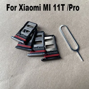 Оригинален Нов За Xiaomi MI 11T Pro MI11T Тава За Sim-карти Слот за Притежателя Гнездо за Адаптер за Подмяна на Резервни Части