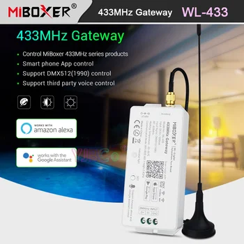 MiBoxer WL-433MHz Портал DC5V/5 WiFi RF DMX512 (1990) Приложение за смартфон на Гласово Управление за Smart led серия на Suzan 433MHz