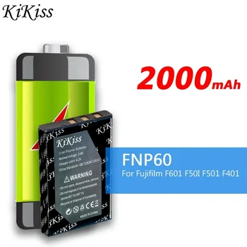  KiKiss Батерия FNP60 2000 mah За Fujifilm F601 F50I F501 F401 ZOOM F410 F601Z Bateria