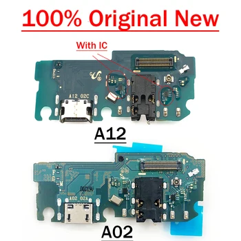 100% Оригинал за Samsung Galaxy А02 A12 A03S А01 Основната A14 5G A24 A245 USB зарядно устройство, порт за зареждане на док Конектор заплата гъвкав кабел