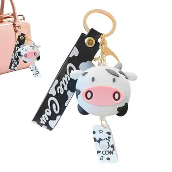 Ключодържател с образа на крава, защитени от загуби Дизайн, 3D cartoony ключодържател, ключодържател, за да се едър рогат добитък, детски ключодържател, Авто ключодържател