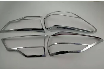 ABS Хромирани тампон фенер задната фенер, рамка за украса на автомобила, стикер, външни Аксесоари за Toyota Highlander 2015 - 2018