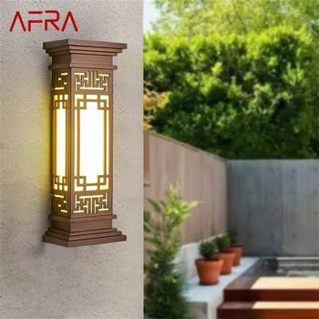 AFRA Външен лампа LED Стенни аплици в китайски стил, Водоустойчива Лампа за дома тераси Класическа