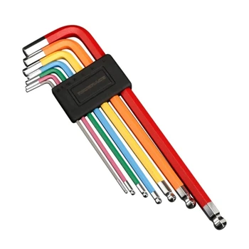 Комплект химикалки и ключодържатели с цветна маркировка, метричен, 7 бр., на набор от шестоъгълни ключове 1,5 - 6 мм F19A