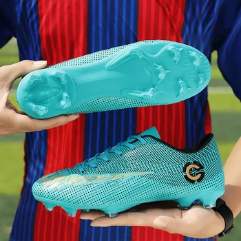 Мъжки професионални футболни обувки за момчета TF FG сини футболни обувки, спортни обувки